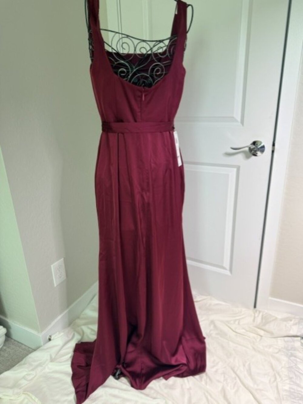 AZAZIE Mulberry Square Neck High Slit Formal Gown Size 8, NWT See Condition Note - Picture 4 of 15